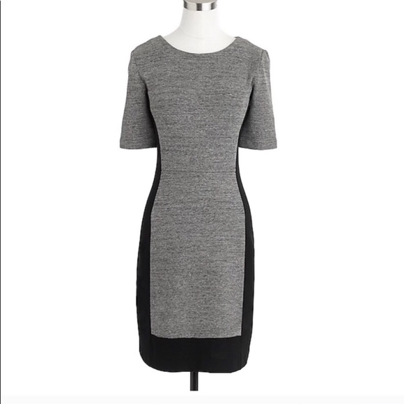 JCrew gray and black colorblock 3/4 sleeve dress - Picture 1 of 5